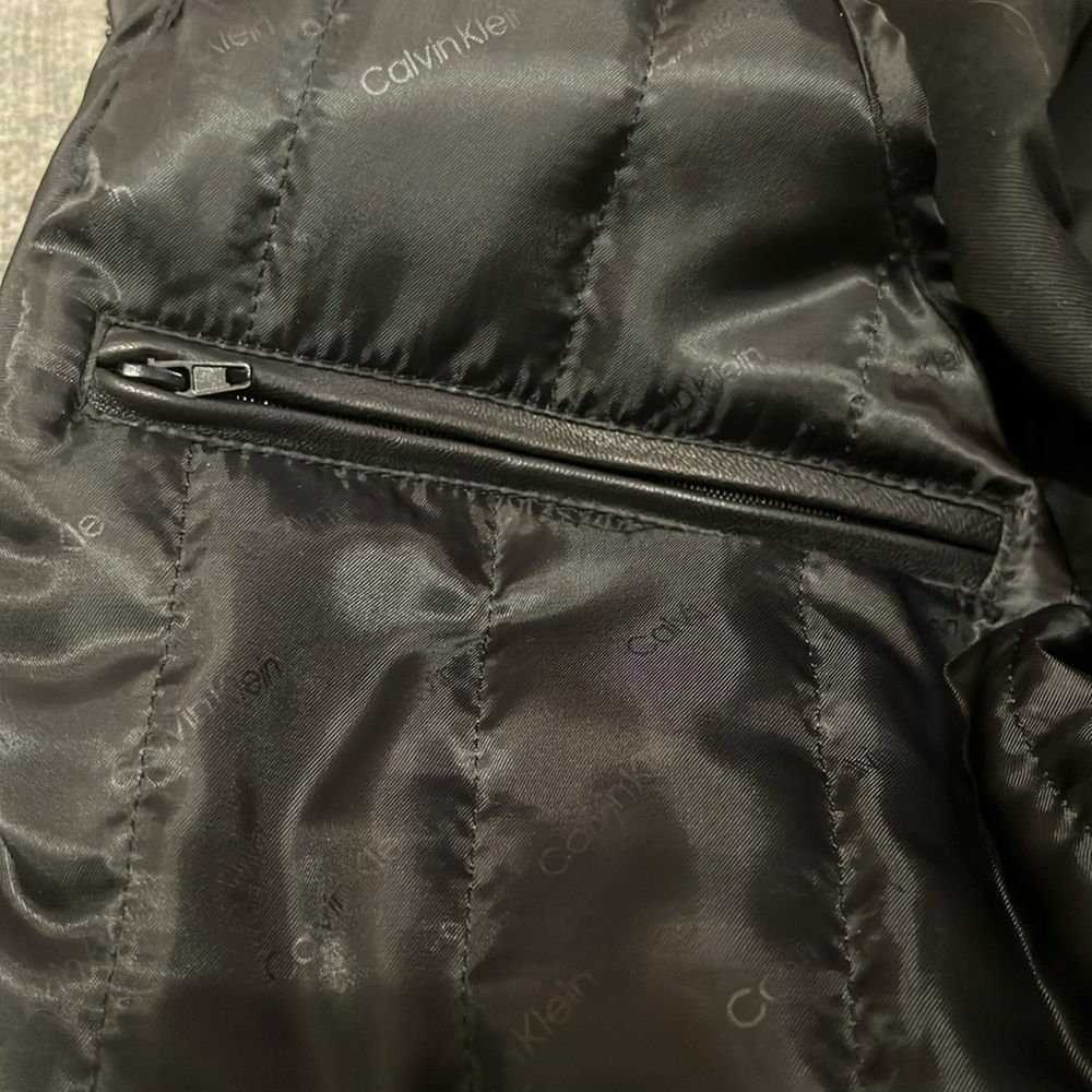 CALVIN KLEIN NWT Men’s Leather Medium Thinsulate lined brown  Jacket/ Coat - Picture 12 of 17